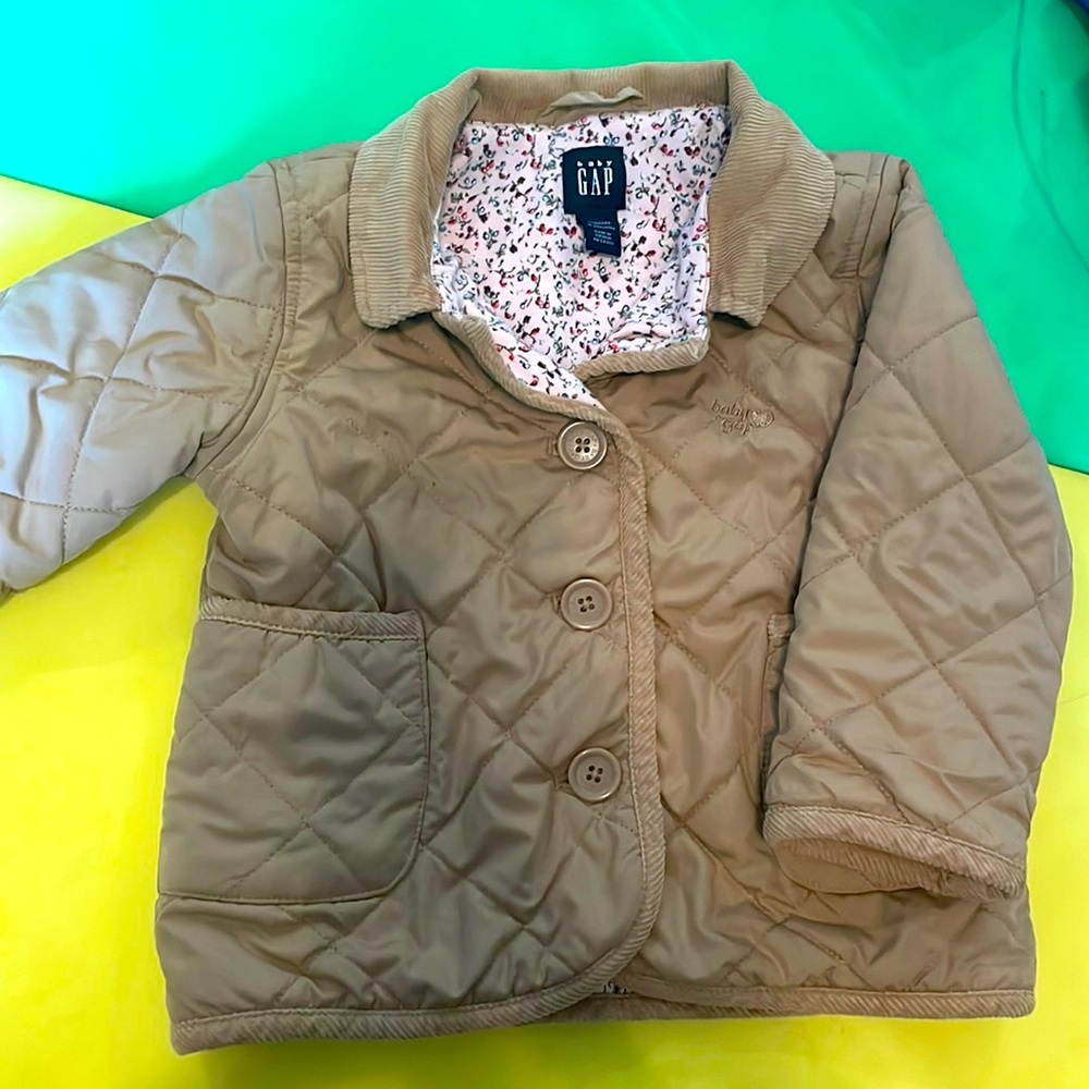 Baby Gap tan quilted jacket
